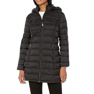 EUC Calvin Klein Women's Long Packable Puffer Lightweight Jacket
